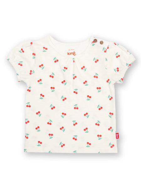 Cherry Friends Print Girls T-Shirt Short Sleeve