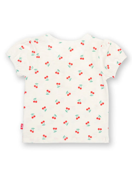 Cherry Friends Print Girls T-Shirt Short Sleeve