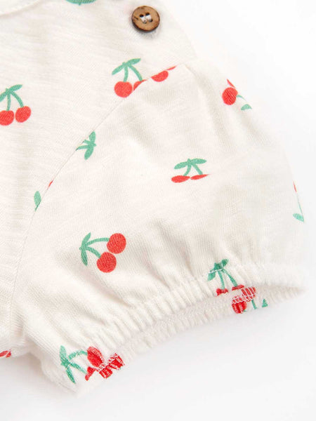 Cherry Friends Print Girls T-Shirt Short Sleeve