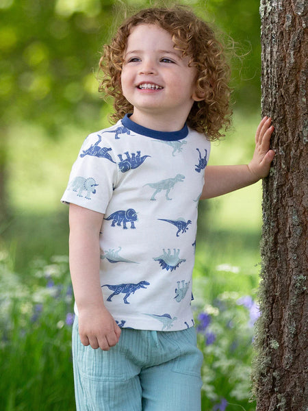 Dino Dudes Print Kids T-Shirt Short Sleeve