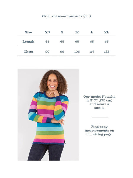 Women Rockley Rainbow Knit Striped Sweater