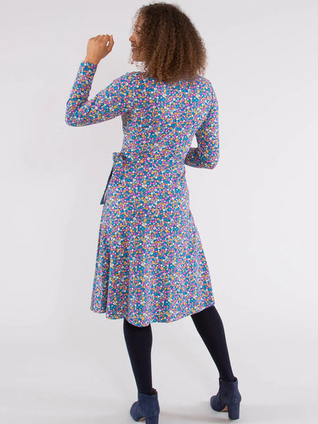 Women Highcliffe Jersey Long Sleeve Dress -Faraway Ditsy Print