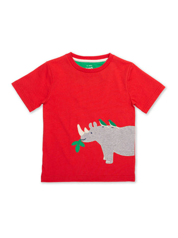 Rhino Pals Applique Boys Short Sleeve T-Shirt