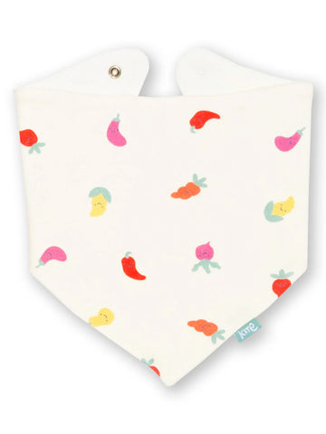 Wonky Veg Print Reversible Bib