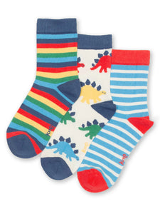 Steggie Stomp Print 3-Pack Kids' Socks