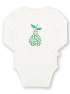 Pear-fect Applique Baby Bodysuit Long Sleeve