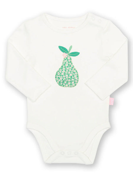 Pear-fect Applique Baby Bodysuit Long Sleeve