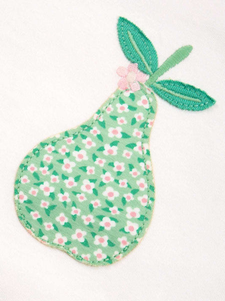 Pear-fect Applique Baby Bodysuit Long Sleeve