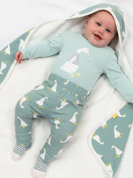 Little Goose Applique Baby Bodysuit Long Sleeve