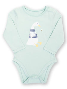 Little Goose Applique Baby Bodysuit Long Sleeve