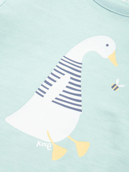 Little Goose Applique Baby Bodysuit Long Sleeve