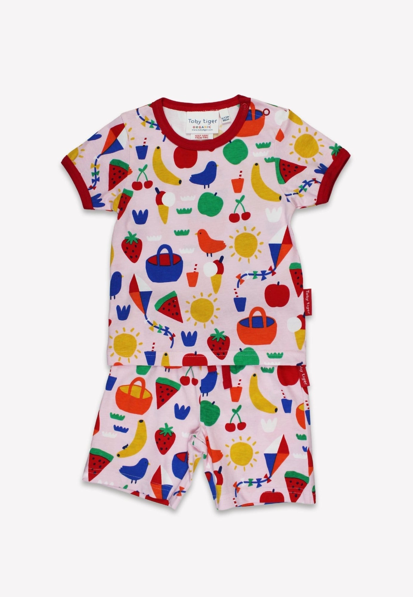 Short Pajama Set -Picnic Print