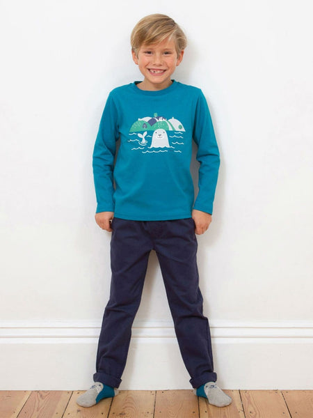 Purbeck Seal Long Sleeve T-Shirt Blue Marine