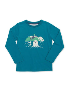 Purbeck Seal Long Sleeve T-Shirt Blue Marine