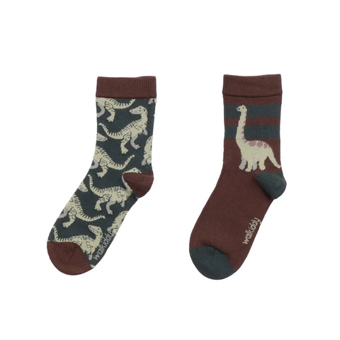 2-Pack Socks -Dinosaur Jungle