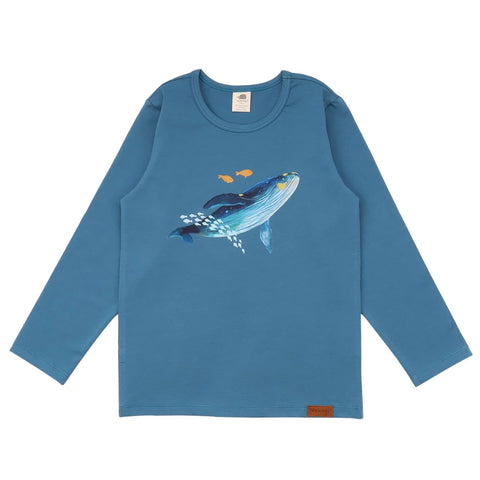 Long Sleeve Jersey T-Shirt -Humpback Whales Mono Print