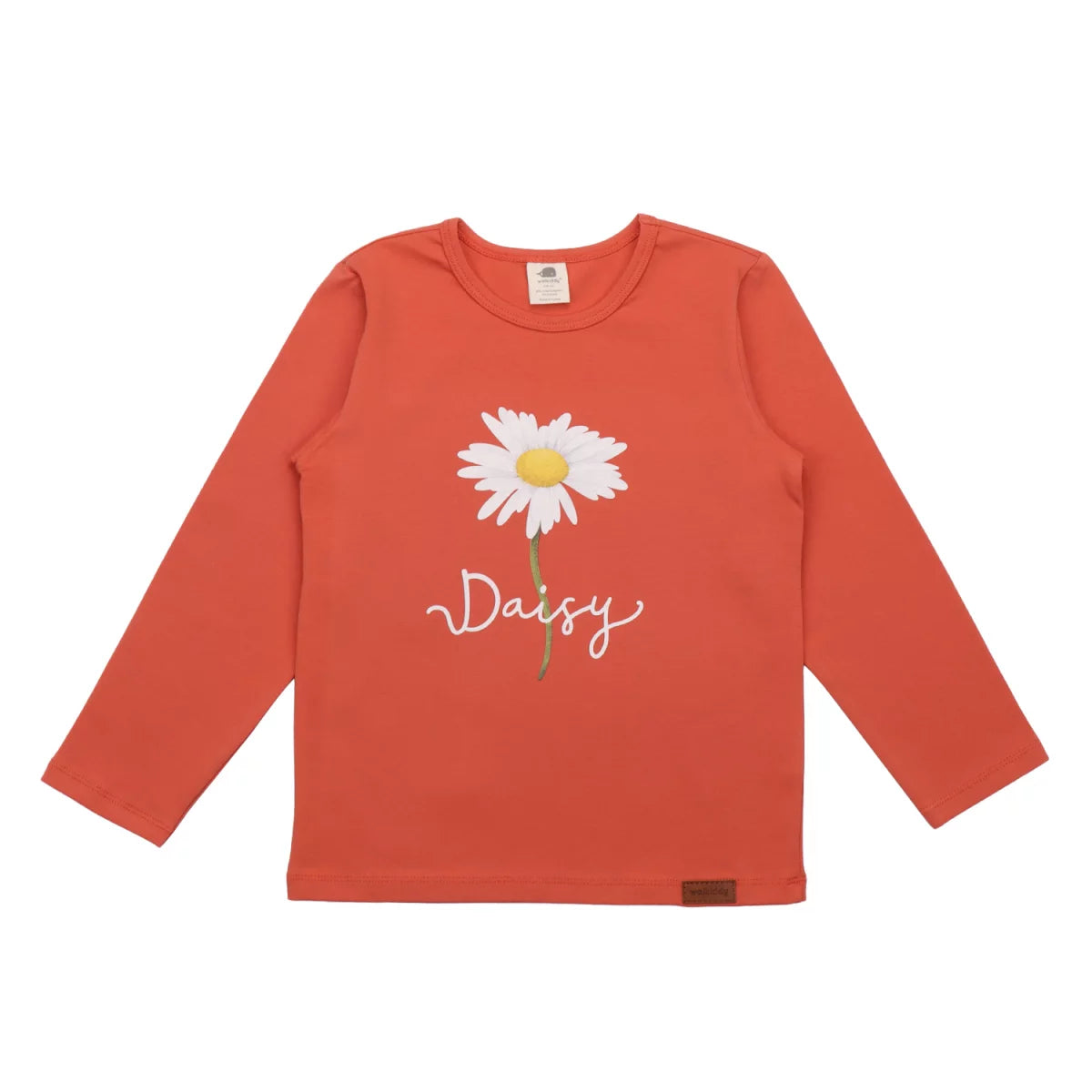 Long Sleeve T-Shirt for Kids Daisy Flower Mono Print