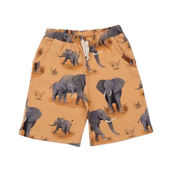 Shorts -Elephant Family Print