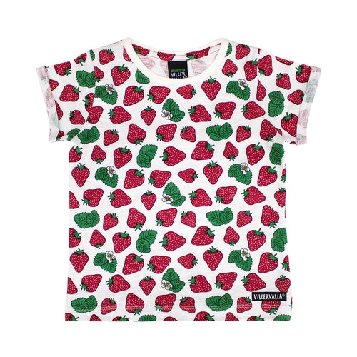 Fold Up Short Sleeve T-Shirt -Strawberry Marble